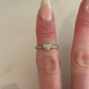 David Yurman Silver Heart Ring